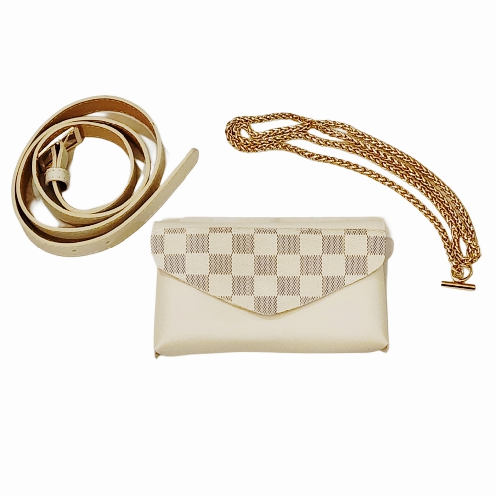 Louis Vuitton Leather Repurposed on Ivory Convertible Bum/Belt/Crossbody Bag - Picture 7 of 11
